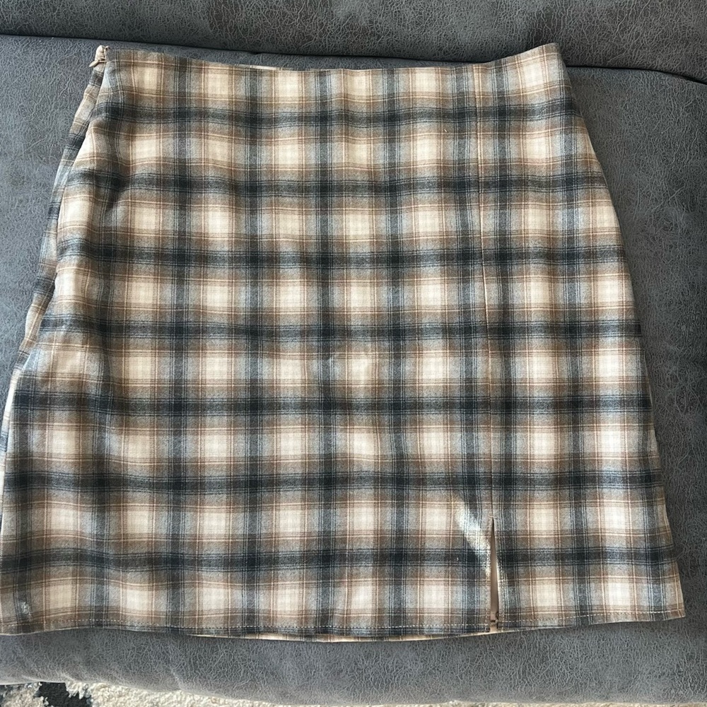 Old Navy Checkered Shirt - Beige and Charcoal